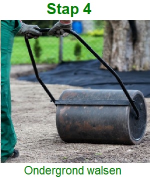 graszoden leggen, grond walsen